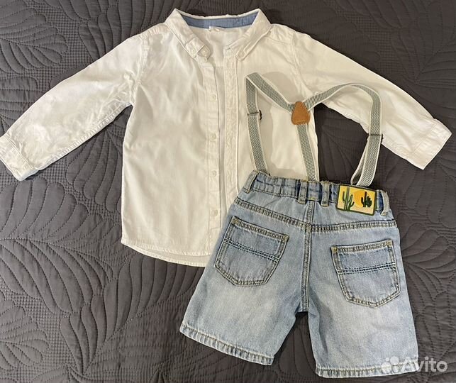 Рубашка hm 92 шорты zara 92