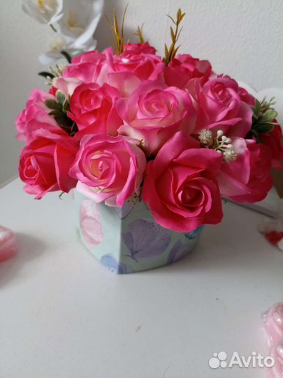 Букет из мыльных цветов