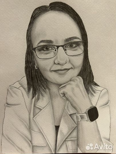 Портрет по фото карандашом