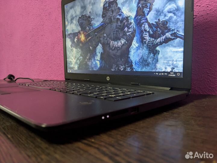 Игровой Hp большой экран 17.3/r7 440/A9-9/8gb/1tb