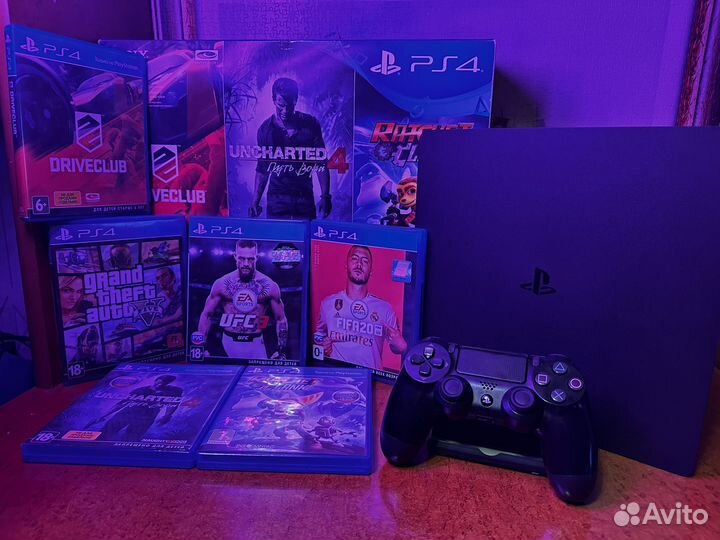 Sony playstation 4 slim с играми