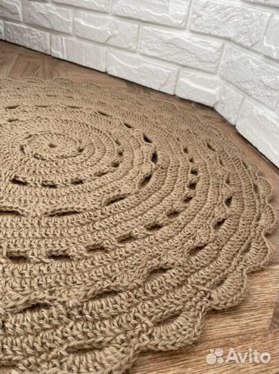 Ковер ручной работы из джута