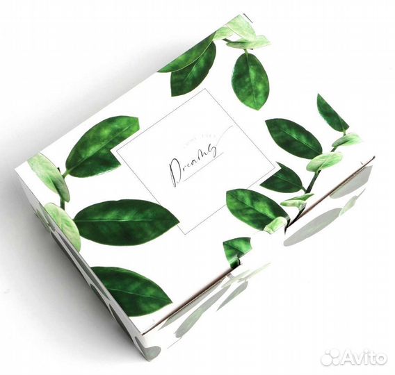 Складная подарочная коробка пенал, с принтом