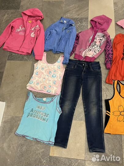Детские вещи пакетом для девочек 8-10 лет