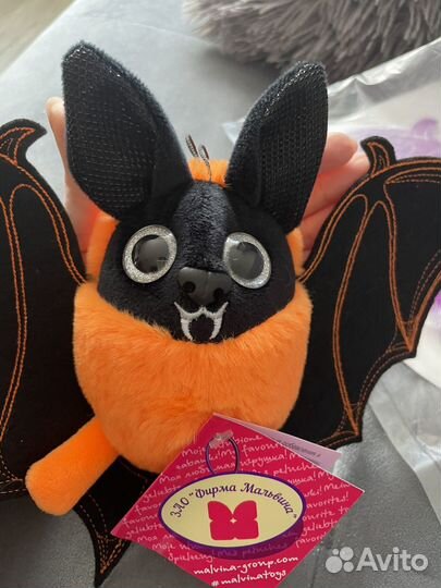 Летучая мышь игрушка мягкая