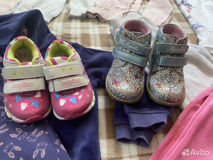 Детские вещи и обувь для девочки пакетом