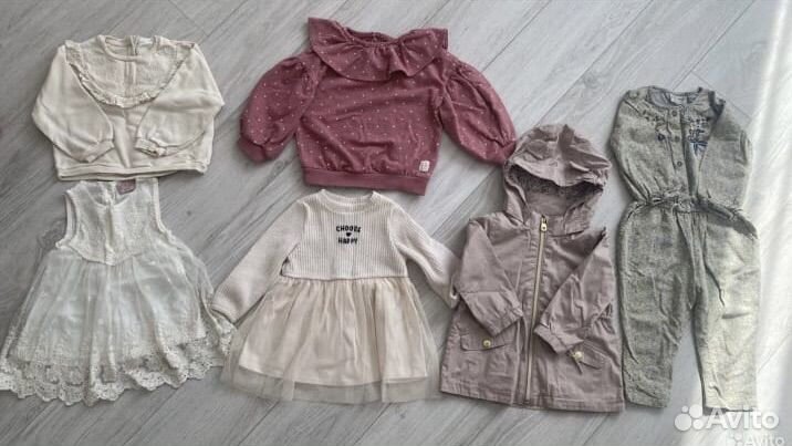 Вещи на девочку пакетом 68 74 80 86