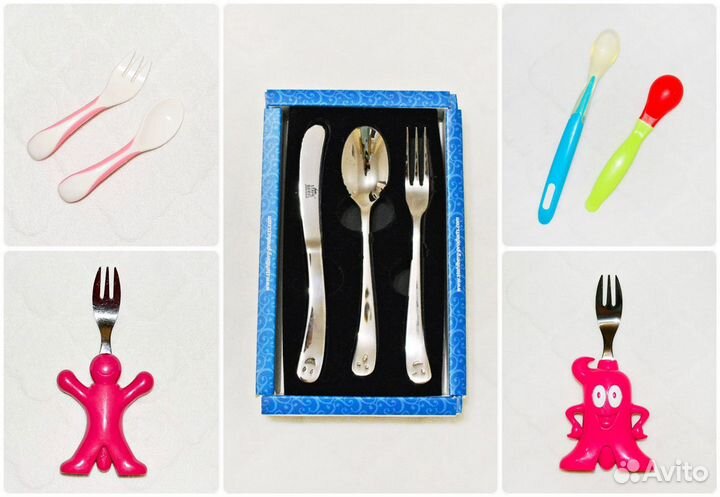 Наборы детских столовых приборов, в ассортименте