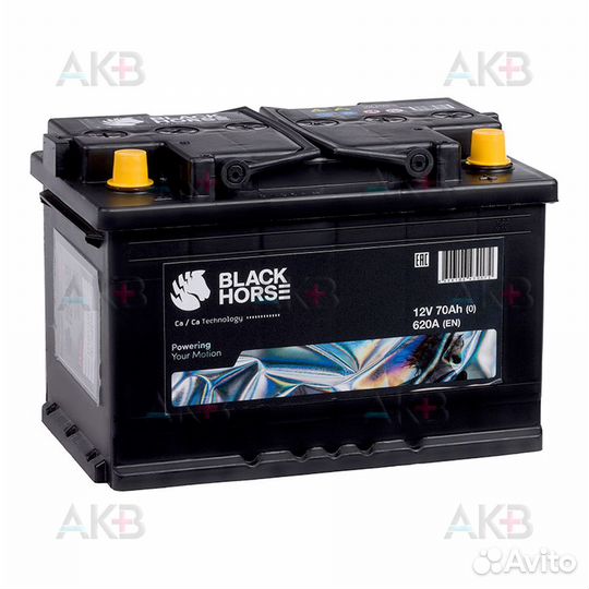 Аккумулятор автомобильный Black Horse 70R 620A 278