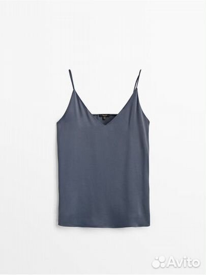Атласный топ Massimo Dutti 34