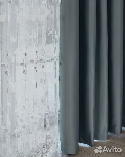 Шторы адора базальтовый новые на окна пошив