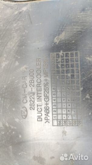 Воздухозаборник Хенде Санта Фе 2 Hyundai Santa Fe