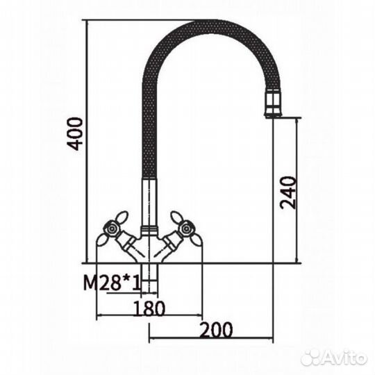 Смеситель для кухни Fashun A43127-10
