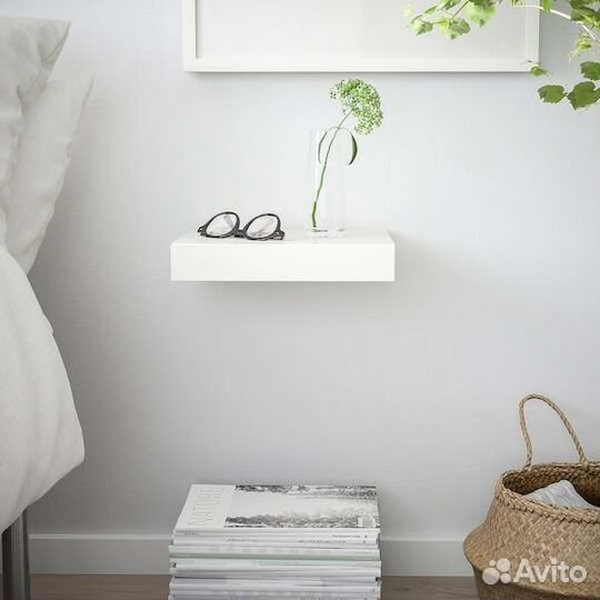 Полка навесная лакк икеа 30х26