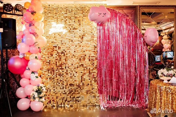 Аренда фотозоны из пайеток