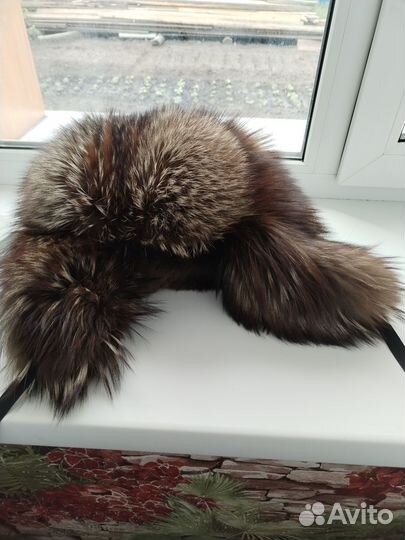 Шапка ушанка чернобурка