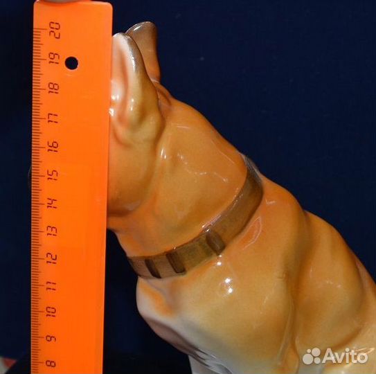 Фарфоровая статуэтка- собака боксер. лфз (2)