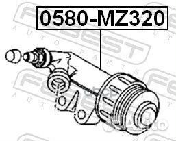 Цилиндр сцепления рабочий mazda 3 (BK/BL) 03-13, 5