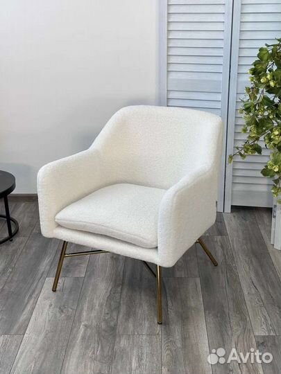 Кресло sheep Белый teddy золотой или чёрный карк