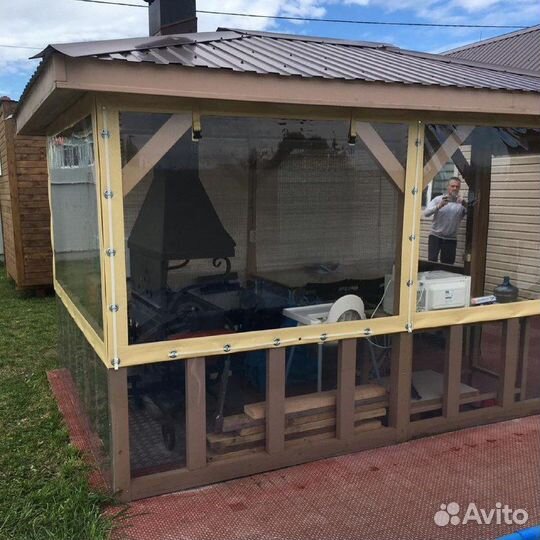 Мягкие окна для беседки