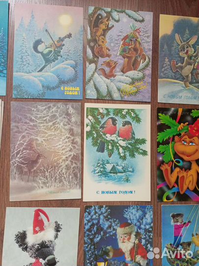 Новогодние открытки СССР. Набор
