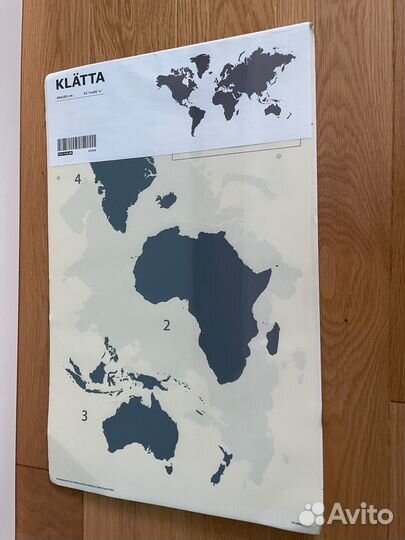 Икеа Декоративные наклейки на стену Карта мира