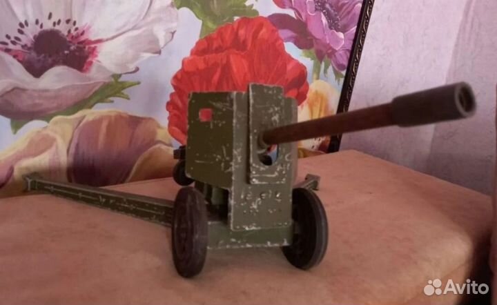 Металлическая пушка игрушка СССР исправная