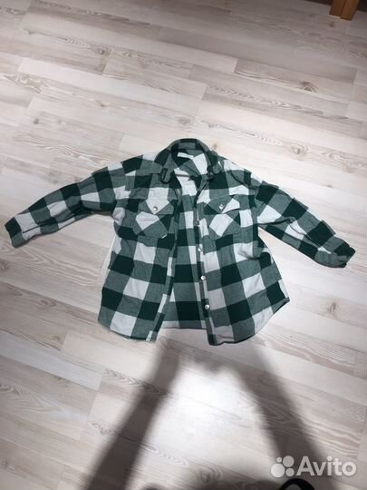 Рубашка в клетку теплая детская