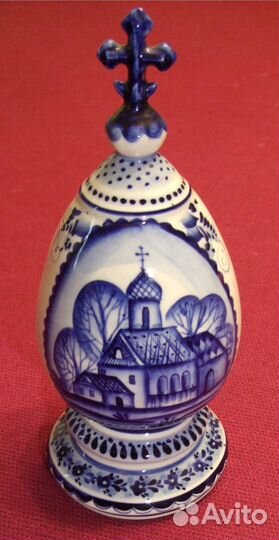 Яйцо пасхальное Гжель