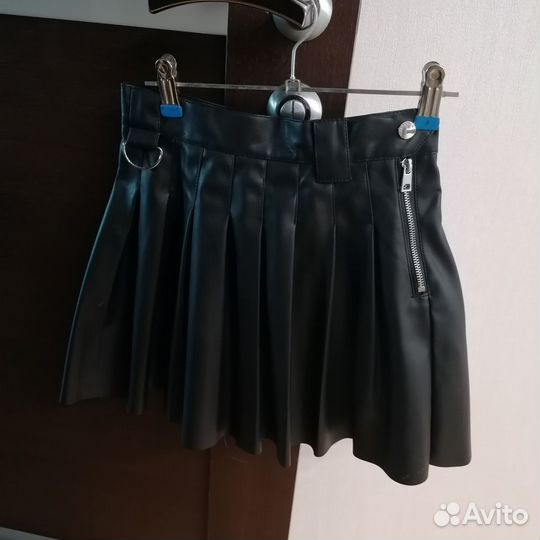 Кожаная mini юбка