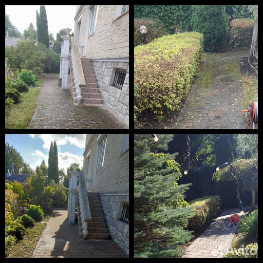 Чистка,мойка тротуарной плитки и террас