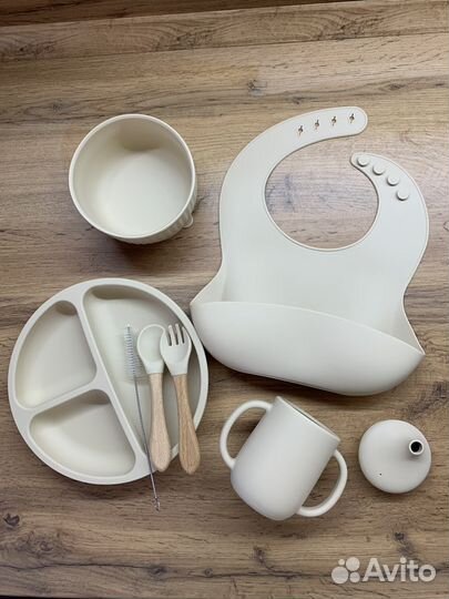 Детский силиконовый набор посуды для прикорма