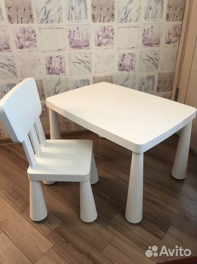 Детский стол и стул IKEA, маммут