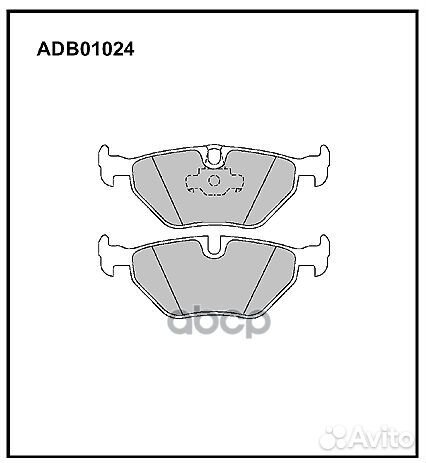Колодки тормозные дисковые зад ADB01024 ALL