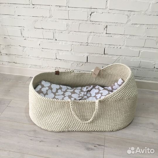 Люлька переноска вязаная корзина для выписки