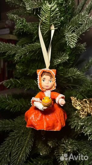 Ватные елочные игрушки набор