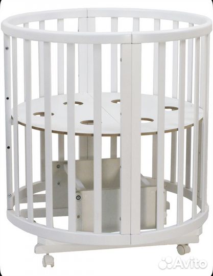 Кроватка детская круг-овал трансформер с матрасами