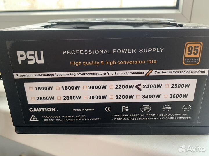 Блок питания 2400W / 95 plus Gold