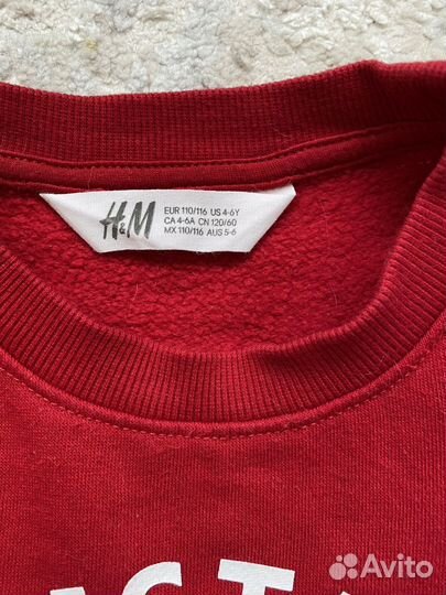 Джемпер новогодний H&M 110-116