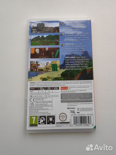 Minecraft nintendo switch картридж игры