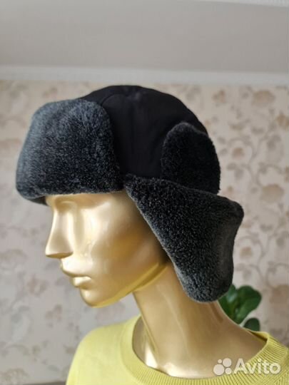 Шапка-ушанка, шарф, перчатки краги зимние муж