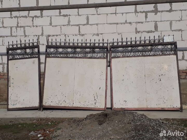 Ворота с калиткой бу