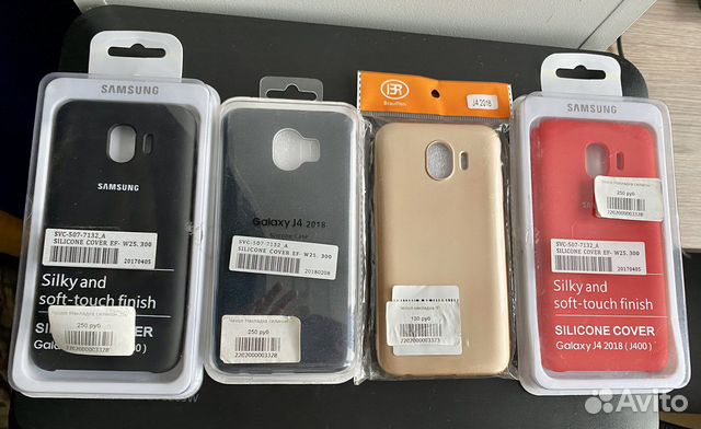 Силиконовый чехол на Samsung galaxy j4 пакетом