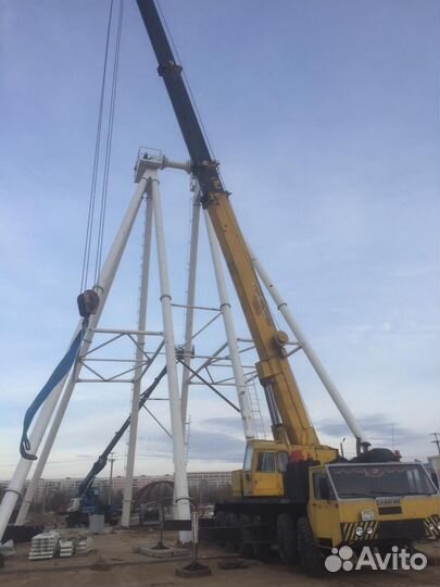 Аренда и услуги автокрана, 80 т, 41 м, с гуськом 11 м
