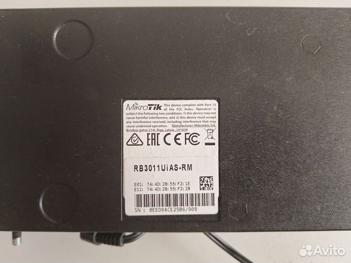Маршрутизатор mikrotik rb3011uias-rm