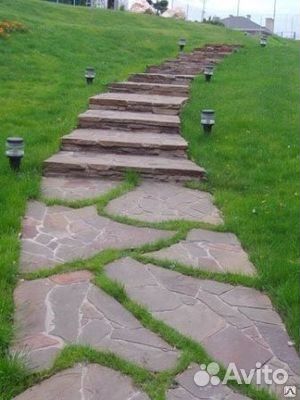 Природный камень для дорожек плитняк