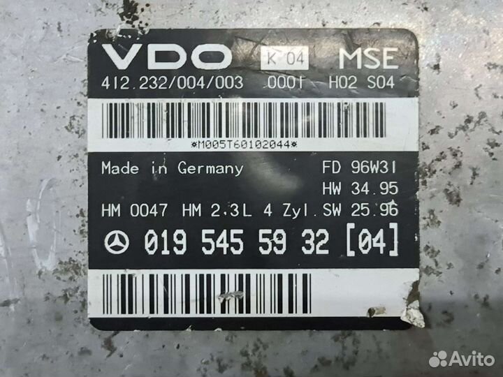 Эбу двигателя M111 Mercedes W202