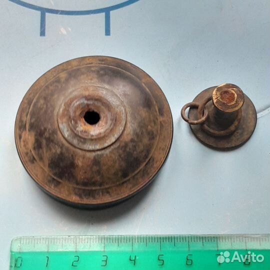 Крышка от чайника старинная копанина