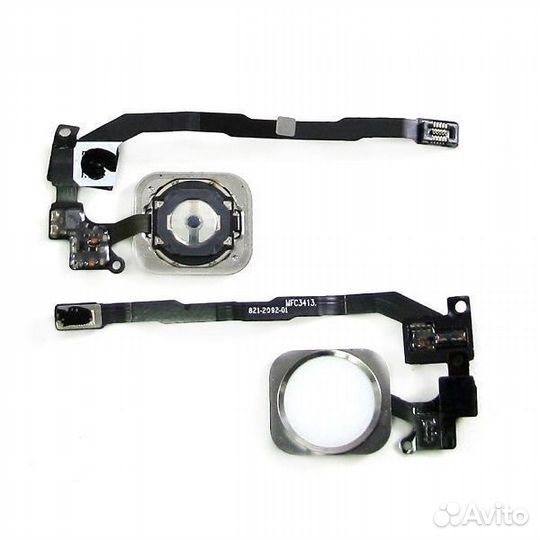 Шлейф для iPhone 5S/SE на кнопку home в сборе Белы