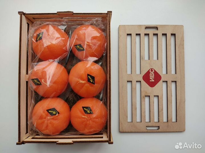 Новогодние свечи ящик мандарин